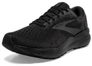 Brooks Womens Ghost 16 Neutral Running Shoe - Black/Black/Ebony - 8.5 Medium