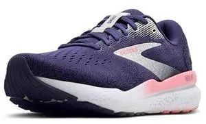 Brooks Womens Ghost 16 Neutral Running Shoe - Blue Ribbon/Dianthus/Peacoat - 9 Medium