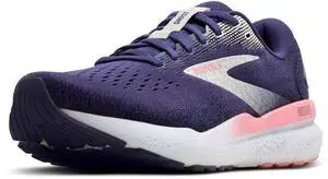 Brooks Womens Ghost 16 Neutral Running Shoe - Blue Ribbon/Dianthus/Peacoat - 8.5 Medium
