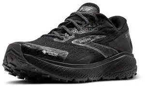 Brooks Mens Divide 5 GTX Waterproof Trail Running Shoe - Black/Alloy/Primer Grey - 9 Medium