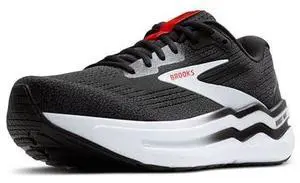 Brooks Mens Ghost Max 2 Neutral Running & Walking Shoe - Black/White/Fiery Red - 12.5 Medium