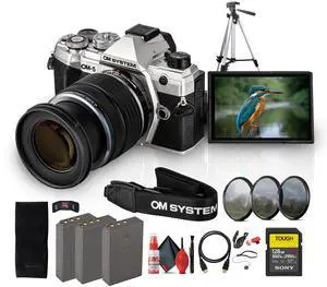 OM SYSTEM OM-5 Mirrorless Camera with 12-45mm f/4 PRO Lens Bundle