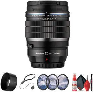 OM SYSTEM M.Zuiko Digital ED 25mm f/1.2 PRO Lens Bundle