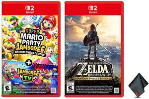 Nintendo Super Mario Party Jamboree Switch 2 Edition + Jamboree TV + The Legend of Zelda: Breath of the Wild + Microfiber Cleaning Cloth