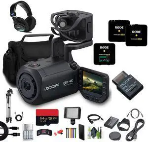 Zoom Q8n-4k Handy Video Recorder, Sony MDR-7506 Stereo Headphones, Bundle