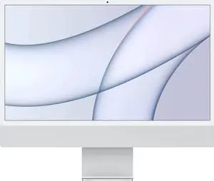 2021 Apple iMac with Apple M1 Chip with 8-core CPU (24-inch, 8GB RAM, 256GB SSD Storage) (QWERTY English) Silver
