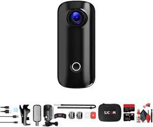 SJCAM C100 Plus Action Camera (Black) Bundle