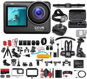 SJCAM SJ10 Pro Dual Screen Action Camera Bundle