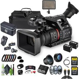 Panasonic AG-CX370 UHD 4K Pro Camcorder with NDI|HX2 and Auto-Tracking, 2x 64GB Memory Card