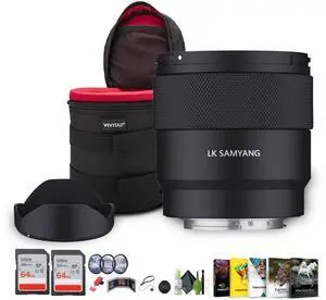 Samyang AF 16mm f/2.8 P FE Lens (Sony E), 2 Pack 64GB PRO UHS-I SDXC Memory Card