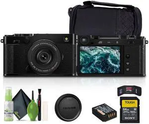 FUJIFILM X-E5 Mirrorless Digital Camera with XF 23mm f/2.8 Lens (Black), Bundle