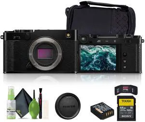 FUJIFILM X-E5 Mirrorless Digital Camera (Black), 64GB UHS-II SDXC Memory Card
