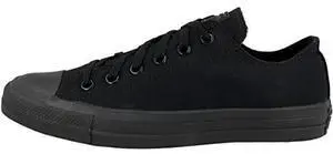 Converse Unisex Chuck Taylor Classic Colors Sneaker ,Black Monochrome, Men's 9 / Women's 11 Medium