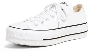 Converse Women's Chuck Taylor All Star Lift Clean Sneaker, White/Black/White, 6.5