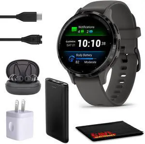Garmin Venu 3S Advanced Health & Fitness Tracker Smart Watch - Pebble Gray