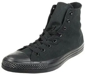 Converse Chuck Taylor All Star Core Hi, Monochrome Black, Men's 8.5, Women's 10.5 Medium