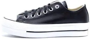 Converse Women's Chuck Taylor All Star Lift Clean Sneaker, Black/Black/White, 7