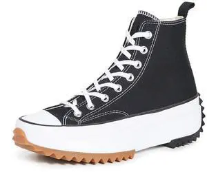 Converse Run Star Hike Hi Sneakers, Black/White/Gum, 6 US Women/4.5 US Men