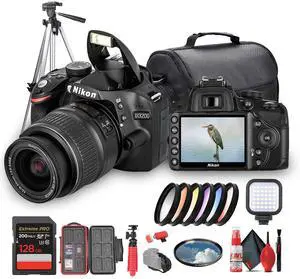 Nikon D3200 DSLR Camera with 18-55mm VR Lens 24.2MP, Full HD 1080p Video + More (Bundle)