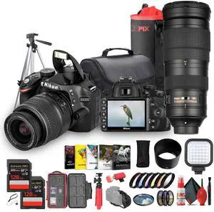 Nikon D3200 DSLR Camera with 18-55mm VR Lens 24.2MP, Full HD 1080p Video + More (Bundle)