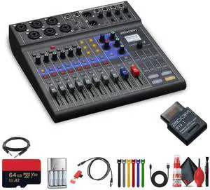 Zoom LiveTrak L-8 Portable 8-Channel Digital Mixer + XLR Female to Male Cable