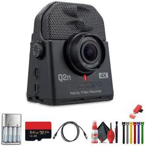 Zoom Q2n-4K Handy Video Recorder + 64GB Memory Card Bundle