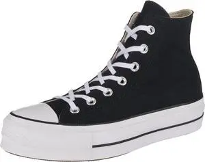Converse CTAS Lift HI Sneaker, Black/White/White, 7.5 M US
