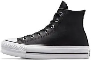 Converse Women's Chuck Taylor All Star Lift Clean Sneaker, Black/Black/White, 5.5