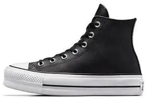 Converse Women's Chuck Taylor All Star Lift Clean Sneaker, Black/Black/White, 6.5