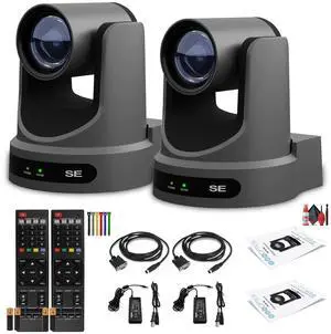 2 x PTZOptics Move SE PTZ Camera with 20x Optical Zoom (Gray) (PT20X-SE-GY-G3)