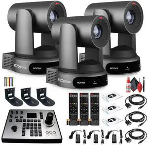 2 x PTZOptics Move 4K PTZ Camera with 30x Zoom (Gray) (PT30X-4K-GY-G3)