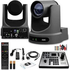 PTZOptics Move SE PTZ Camera with 30x Optical Zoom (PT30X-SE-GY-G3) + PT-JOY-G4 Controller