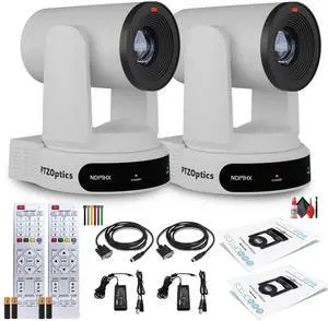 2 x PTZOptics Move 4K PTZ Camera with 30x Zoom (White) (PT30X-4K-WH-G3)