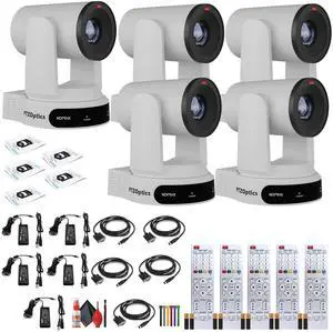 5 x PTZOptics Move 4K PTZ Camera with 30x Zoom (White) (PT30X-4K-WH-G3)
