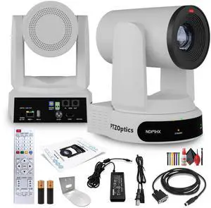 PTZOptics Move 4K PTZ Camera with 30x Zoom (White) (PT30X-4K-WH-G3) + Wall Mount