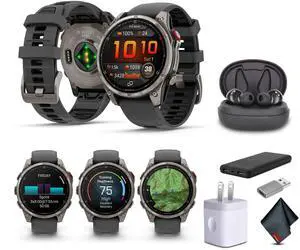 Garmin Fenix 8 Pro  47 mm, AMOLED, Sapphire, Titanium with Graphite/Black Silicone Band