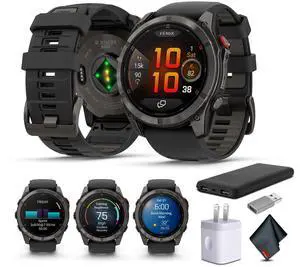 Garmin Fenix 8 Pro  51 mm, AMOLED, Sapphire, Carbon Gray DLC Titanium with Black/Pebble Gray Silicone Band