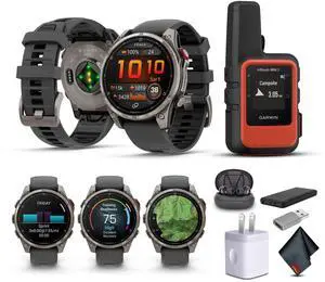 Garmin Fenix 8 Pro  47 mm, AMOLED, Sapphire, Titanium with Graphite/Black Silicone Band