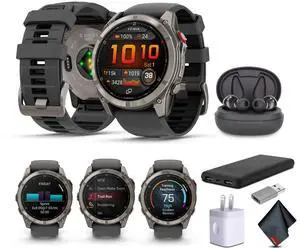 Garmin Fenix 8 Pro  51 mm, AMOLED, Sapphire, Titanium with Graphite/Black Silicone Band