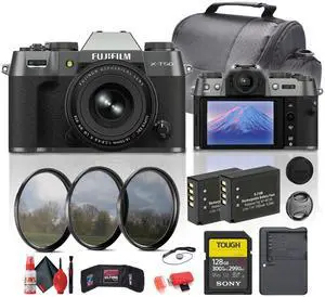 Fujifilm X-T50 Mirrorless Camera with 16-50mm f/2.8-4.8 Lens (Charcoal) Bundle