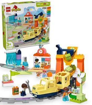LEGO DUPLO Town Big Interactive Community Train Set - Learning Toddler Train Toy Playset for Boys and Girls, Ages 3+ - Gift Idea for Birthdays and Holidays - 10428
