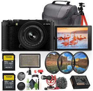 Fujifilm X-M5 Mirrorless Camera + XC 15-45mm f/3.5-5.6 OIS Lens+Rode Microphone