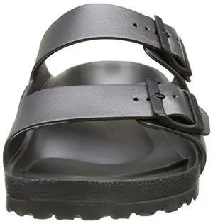 Birkenstock Essentials Unisex Arizona EVA Sandal, Metallic Anthracite, 42 R