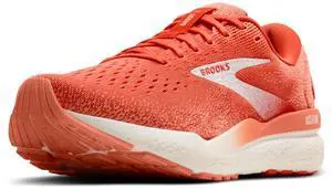 Brooks Womens Ghost 16 Neutral Running Shoe - Coral/Desert Flower/Coconut - 8 Medium