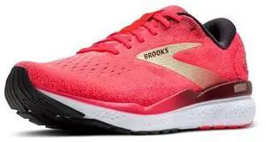 Brooks Womens Ghost 16 Neutral Running Shoe - Pink/Sundried Tomato/Cream - 6 Medium