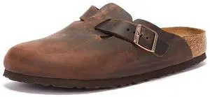 Birkenstock Men's Boston Soft Footbed Clogs, Mink, Brown, 9 Medium US