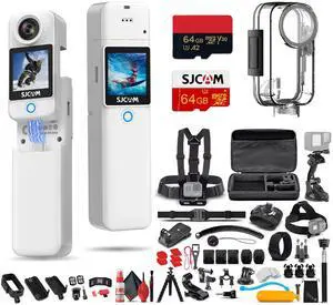 SJCAM C300 4K Dual Touchscreen Action Camera Bundle