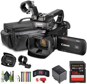 Canon XA65 PAL Professional UHD 4K Camcorder + 128GB Memory Card + + Cleaning kit