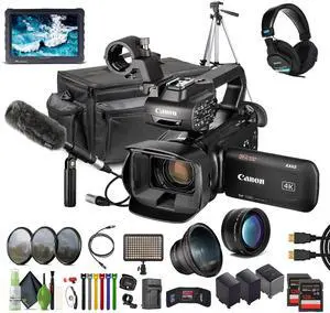 Canon XA65 PAL Professional UHD 4K Camcorder + 2x 128GB Memory Card + Microphone