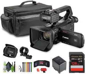 Canon XA70 PAL 4K UHD / 25p Camcorder + 128GB Memory Card + Cleaning kit